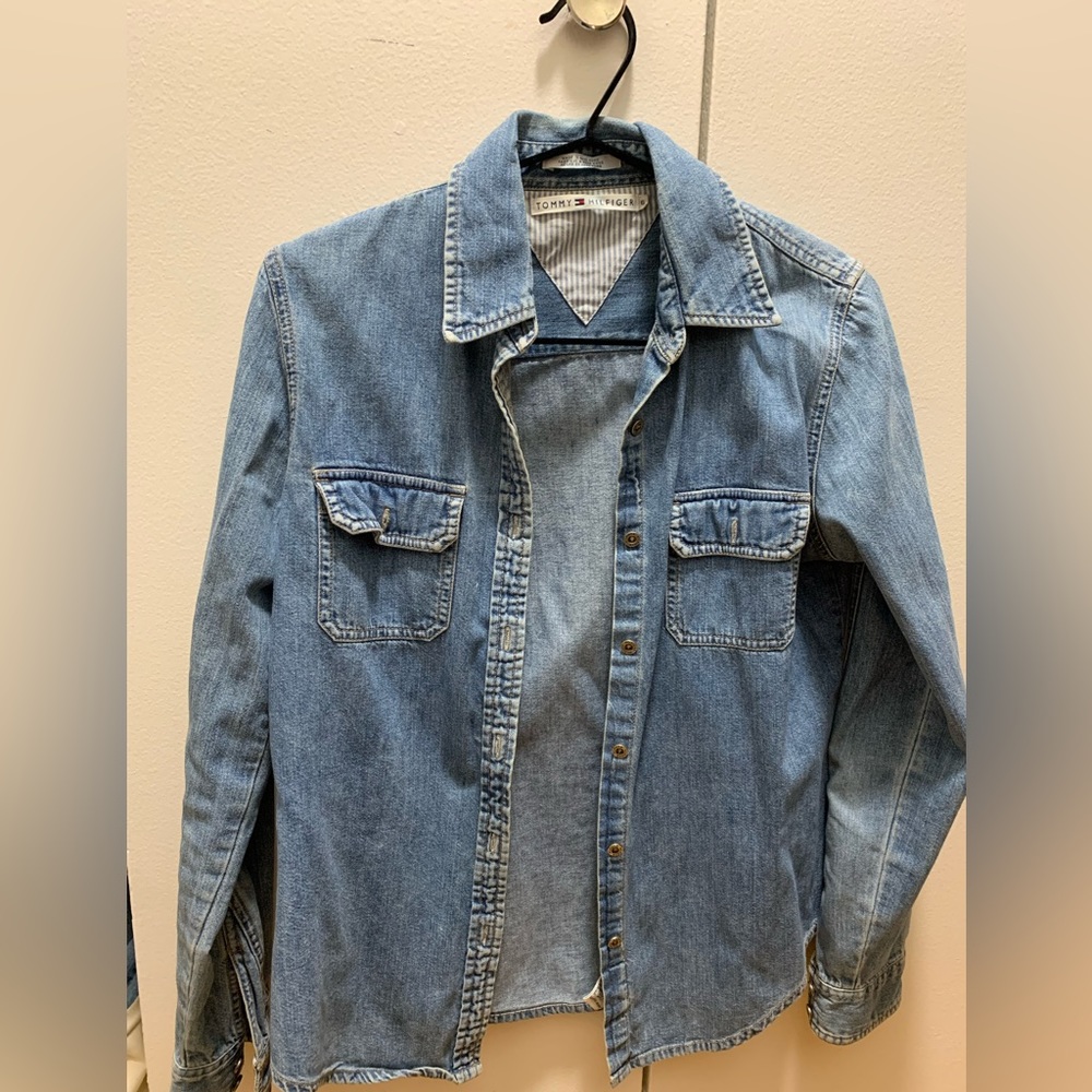 Tommy Hilfiger vintage blouse blue denim size 6